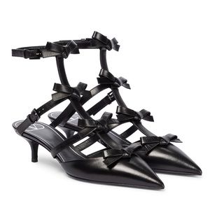 Valentino french bow kitten heels